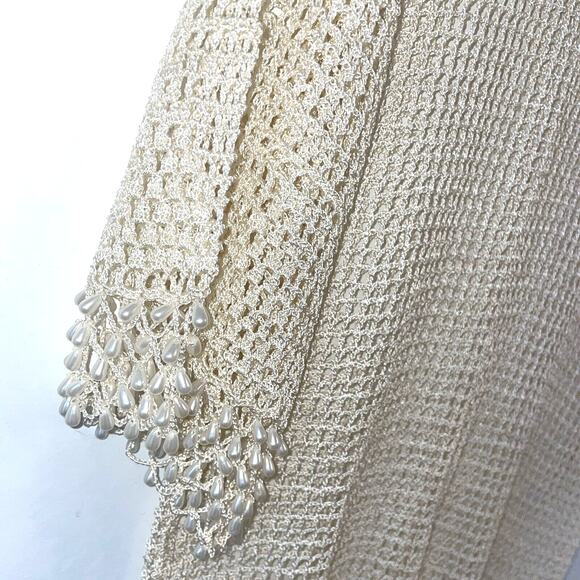 Womens Crochet Tunic Top Small Mesh Elegant Cruise Vacation Cover Up Holiday - Picture 6 of 8